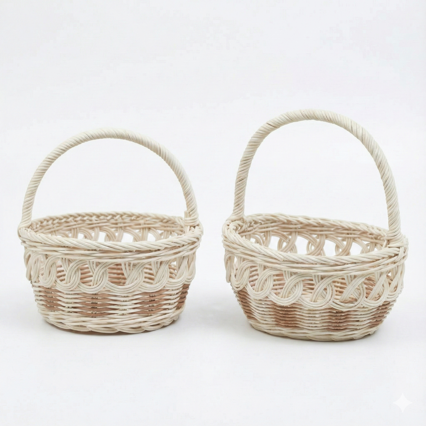 Set of 2 Rattan Easter basket