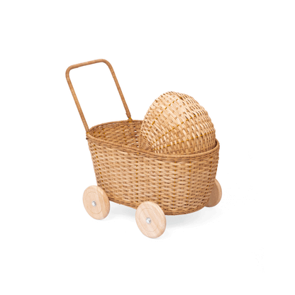 GON Stroller - rattan doll pram plus shopping cart for double play time