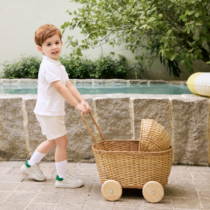 GON Stroller - rattan doll pram plus shopping cart for double play time