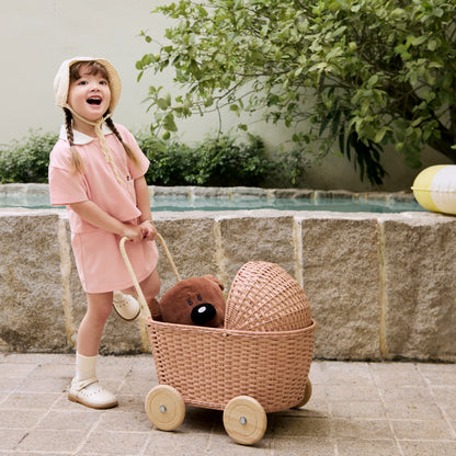 GON Stroller - rattan doll pram plus shopping cart for double play time