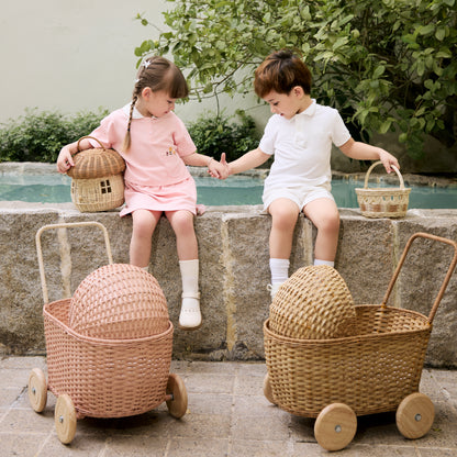 GON Stroller - rattan doll pram plus shopping cart for double play time