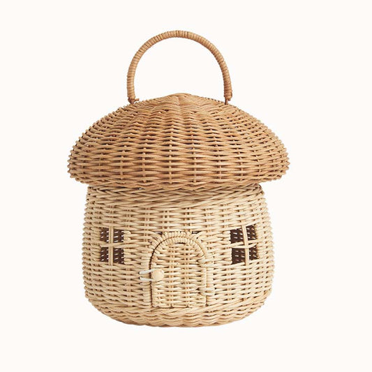 Rattan Mushroom Basket Bag